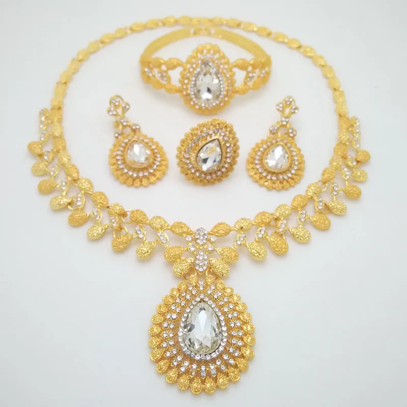 Мама Королевства высокого качества Италия комплект ювелирных украшений золотистого цвета для женщин африканская мода ожерелье браслет серьги эфиопские наборы бижутерии