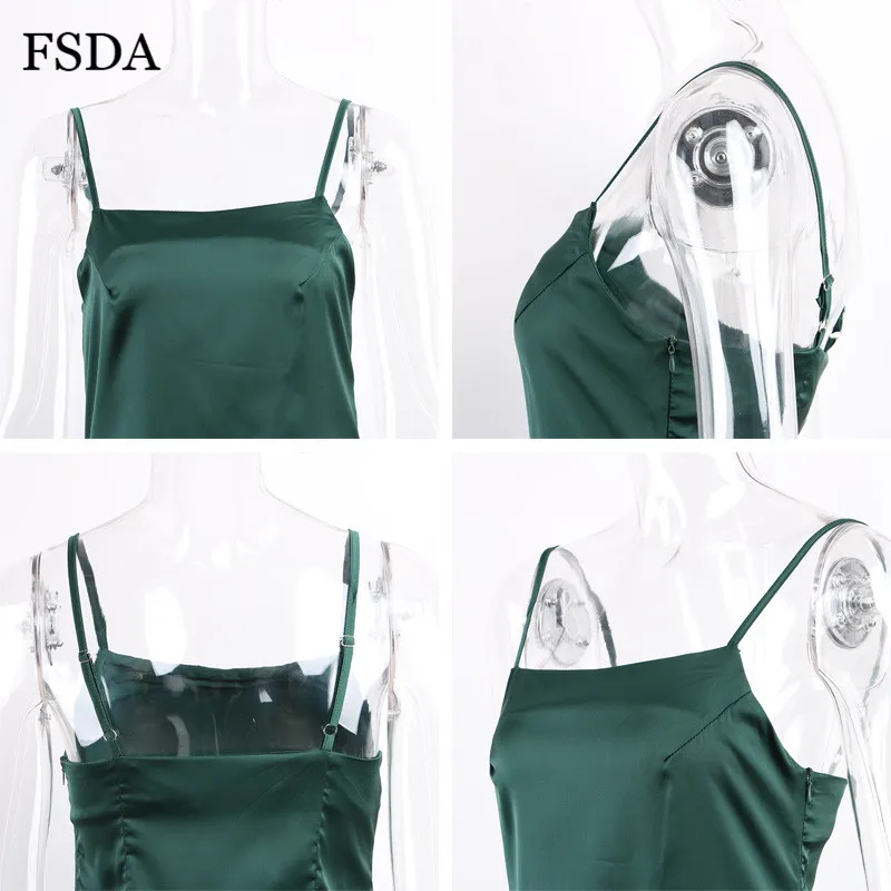 FSDA с вырезом сбоку открытой спиной атласное мини платье на бретельках без
