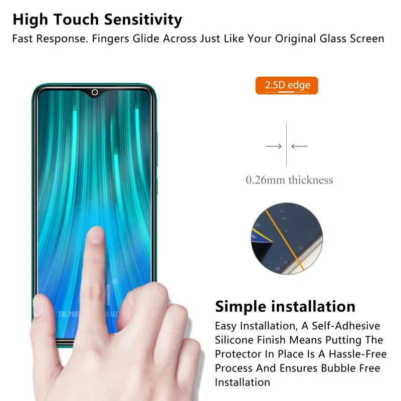 10 шт. закаленное стекло для Xiaomi Redmi Note 8 T/Note 8 Pro защита экрана 9H закаленное стекло для Redmi Note 8 защитная пленка