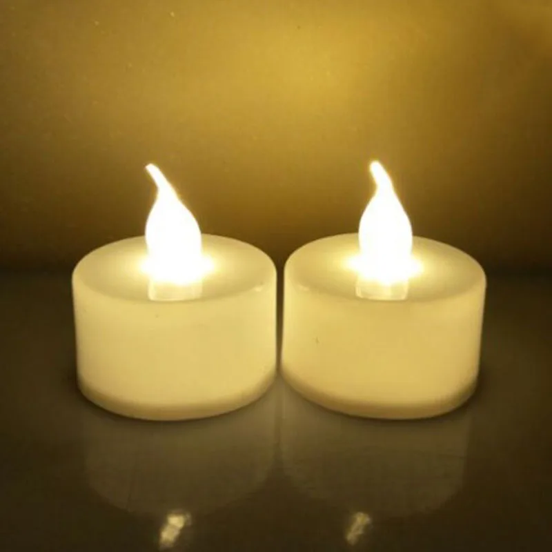 12pcs Flameless Led Tealight Tea Candles Wedding Party Light Colorful Lamp Decor