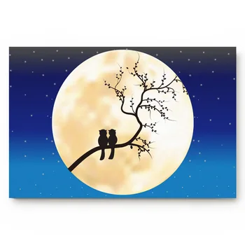 

Couple Bird Couple Silhouette Moon Blue Night Door Mats Kitchen Floor Bath Entrance Rug Mat Absorbent Indoor Bathroom