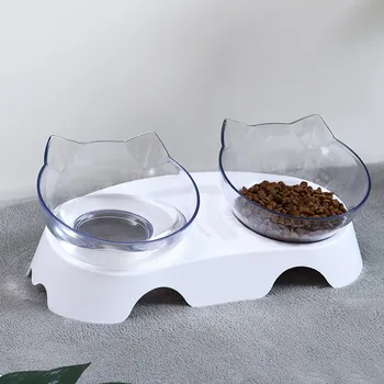 

Non-slip Cat Bowls Double Bowls With Raised Stand Pet Food And Water Bowls For Cats Dogs Feeders Cat Bowl Pet Supplies