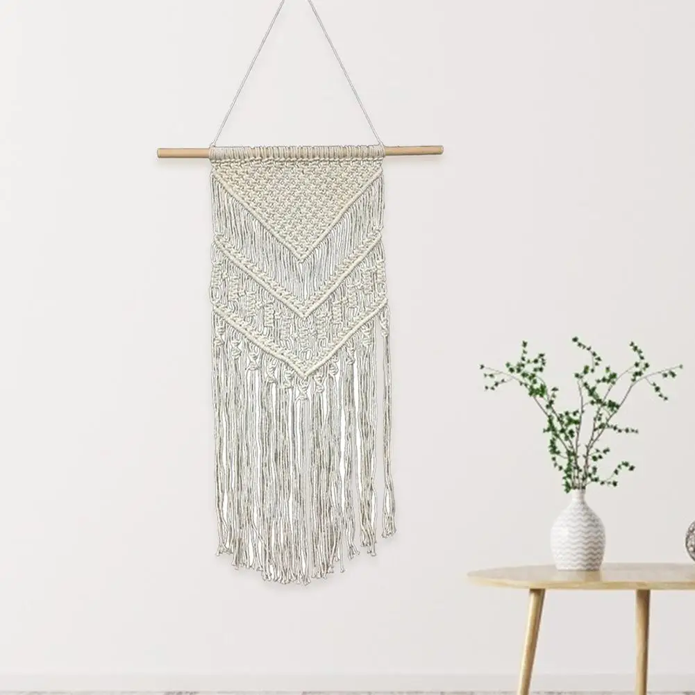 

Handmade Macrame Wall Hanging Cotton Tapestry Apartment Studio Home Art Decor Multi-scene Application Bedroom Living Room