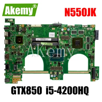 

New Motherboard For Asus N550JK N550JV G550JK G550JV N550J G550J Laotop Mainboard N550JK Motherboard W/ i5-4200HQ GTX850M