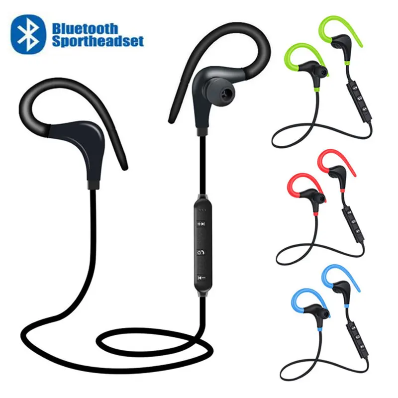 

BT-1 Bluetooth Earphone Sports Stereo Bluetooth Headset Earloop Earbuds Wireless Earpiece Handsfree With Mic For All Phones