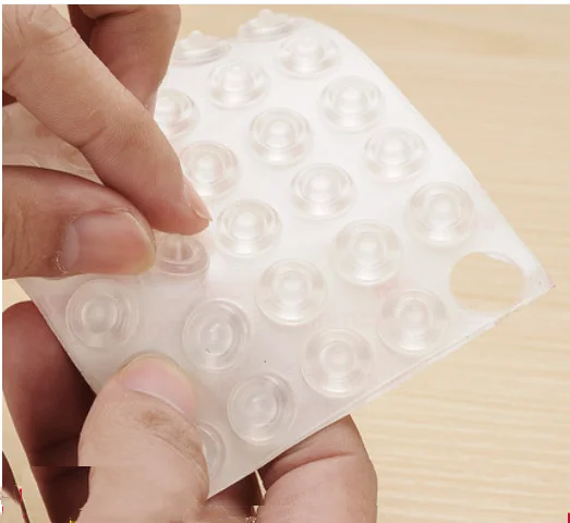 Silica gel anti-collision handle mute stickers household cabinet door furniture anti-collision silencer cushion after toilet