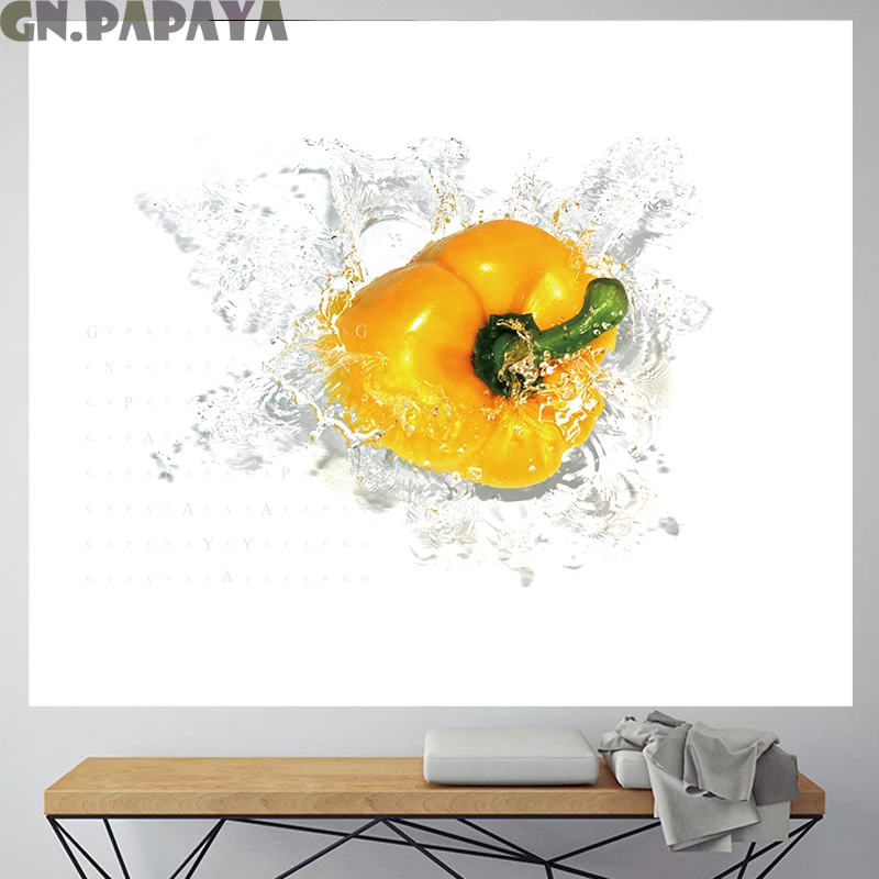 Гобелен с желтым перцем, овощи, на стену, персональный поп-стиль, строительный ГОБЛЕН, модный свежий стиль, Настенный Ковер, домашний декор