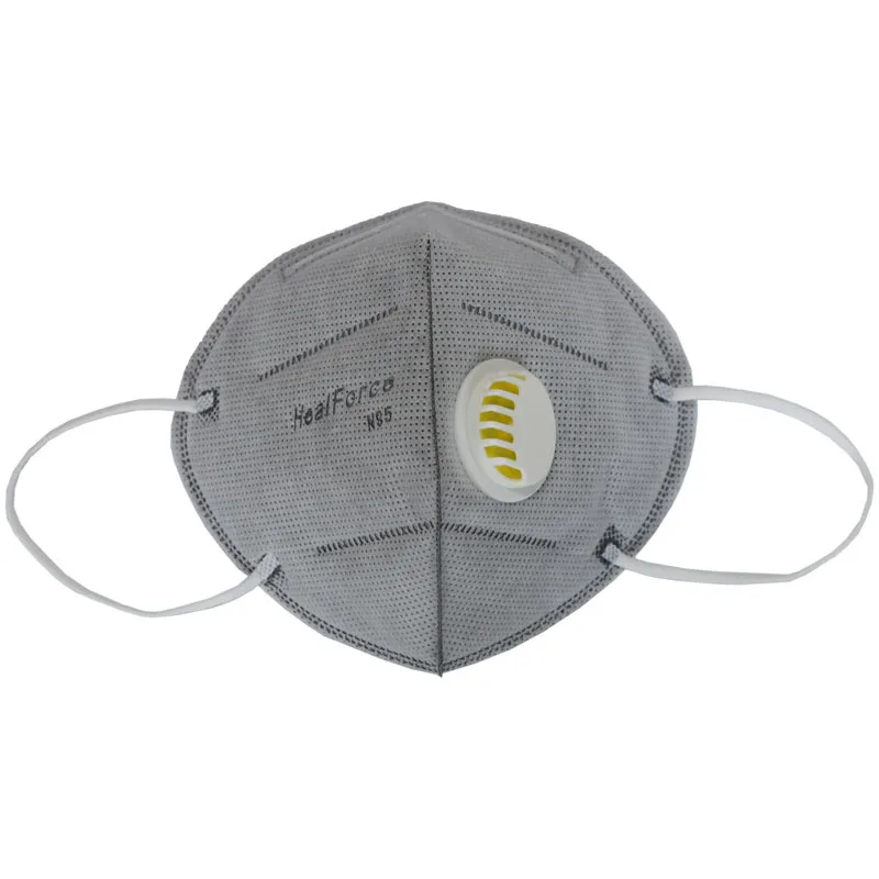

New 2pcs N95 Adult Vertical Folding Nonwoven Valved Dust Mask PM 2.5 Respirator Mouth Mask With Valve Gauze Haza Mask