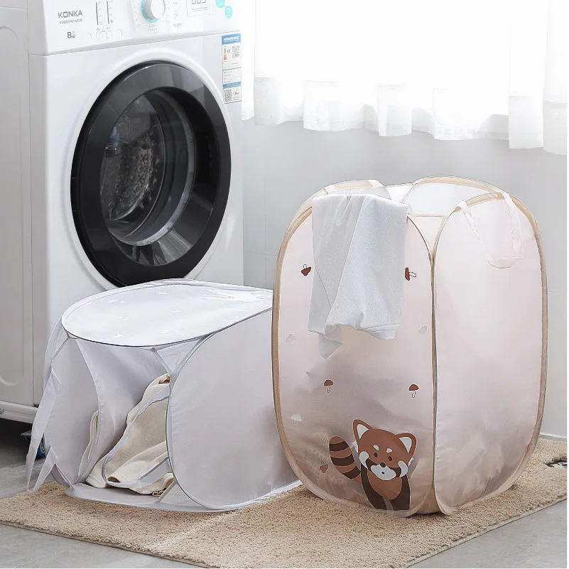 Foldable Fabric Laundry Basket With Handles Storage Bin Home Bathroom Organizer Sundries Organizer Storage Dirty Laundry Basket