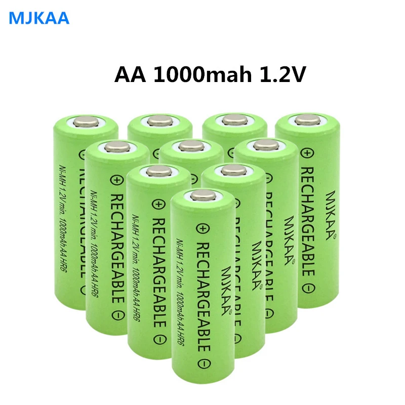 20 шт Ni-Cd AA 1,2 V 1000mAh аккумуляторная батарея никель-кадмиевый элемент 14*49 мм США