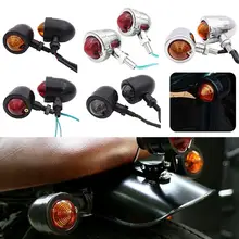 2 uds Vintage motocicleta LED Luz de señal de giro indicador luz intermitente 2019