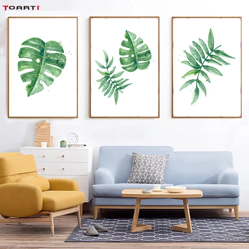 Nordic Green Plant Tropical Leaves Painting Canvas Wall Prints Wall Art Prints Pictures For Living Room 1 Nordic Green Plant Tropical Leaves Painting Canvas Wall Prints Wall Art Prints Pictures For Living Room 1