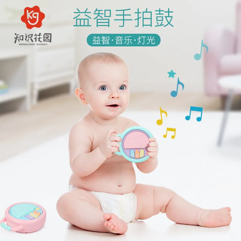 Знания сад детские музыкальные барабан для детей 0-1 лет; музыка многофункциональный ручной барабан раннее детства развивающая игрушка