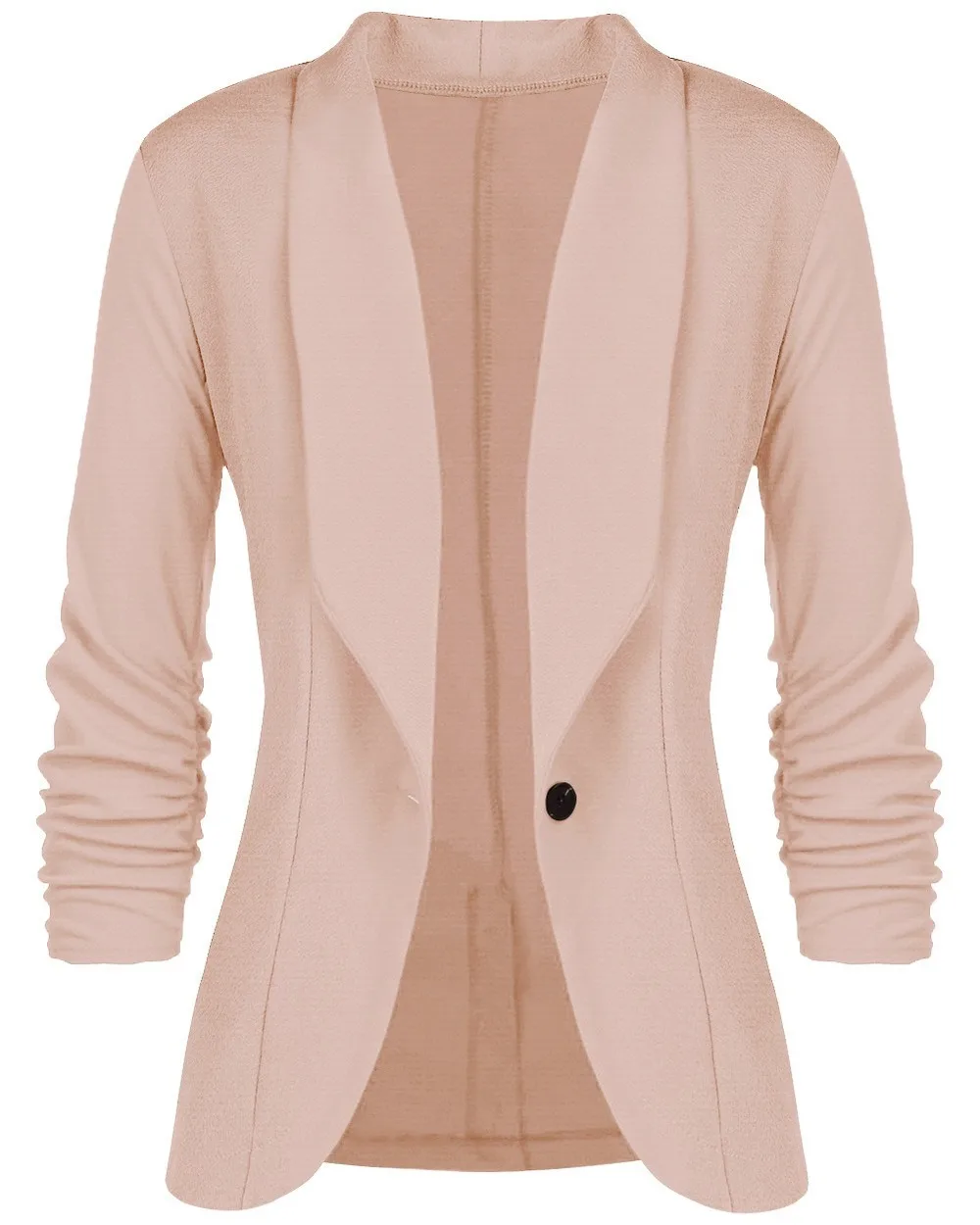 

Women 3/4 Sleeves Solid Blazers Office Ladies Casual Slim Suits for Working Meeting Daily Clothes