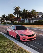  Highest Quality Gloss Coral Orange Vinyl Wrap Film Orange Coral Glossy Car Wrapping With Bubble Free Quality Warranty 