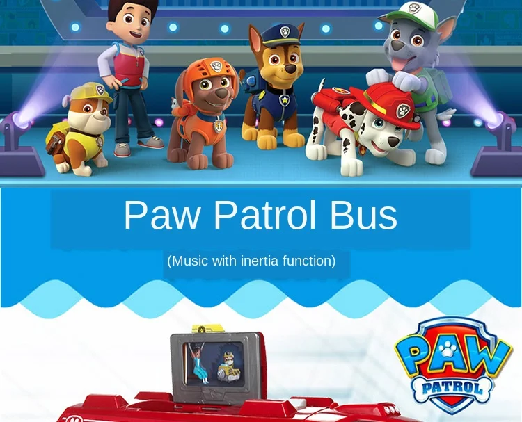 Щенячий патруль «Щенячий патруль» башня Аниме Фигурка автобус автомобиль с музыкой ПВХ действия детские игрушечные фигурки для детей