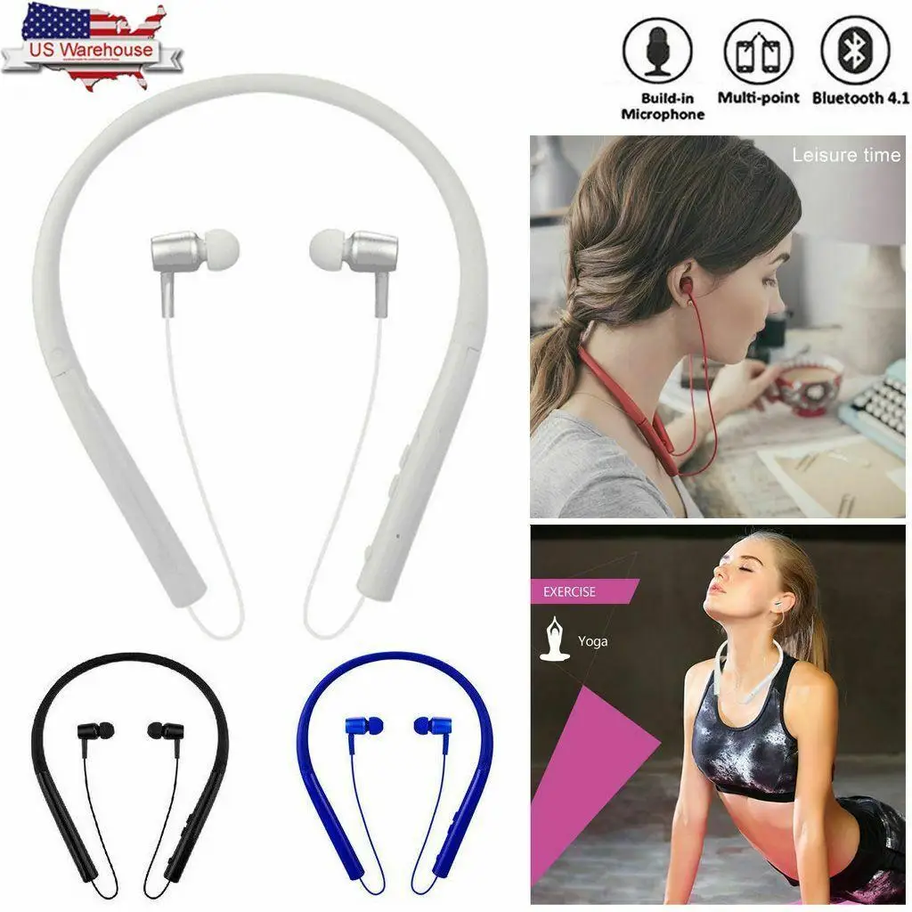 Bluetooth Sport Headset Earphone Stereo Neckband Earbud with Microphone for iPhone Android Samsung Motorola Xiaomi