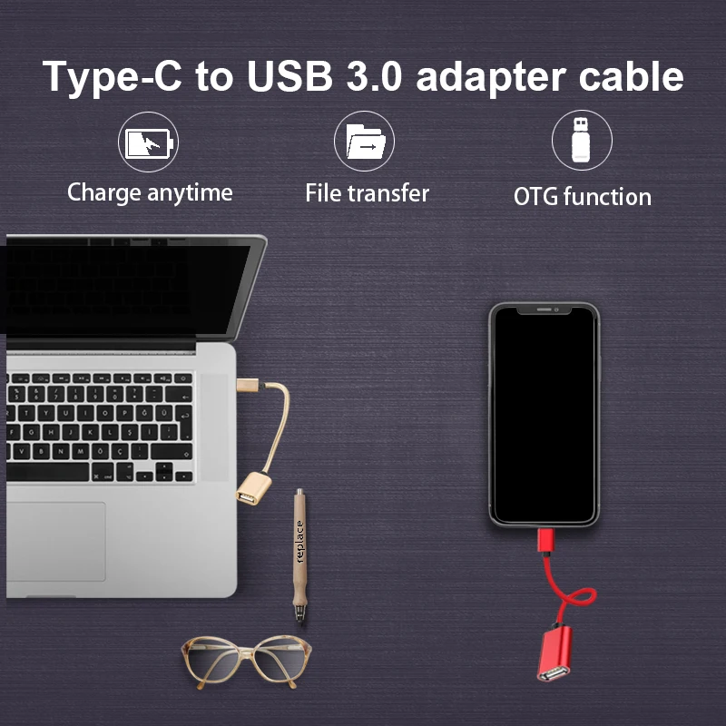 OTG Type C адаптер кабель магнитное зарядное устройство к Usb аксессуары для мобильных