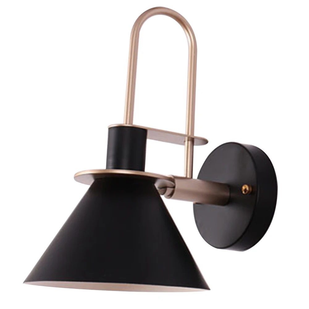 

E27 Lighting Fixtures Macarons Iron Cafe Modern Nordic Aisle Balcony Horn Wall Lamp Bar Living Room Home Decor Bedroom Bedside