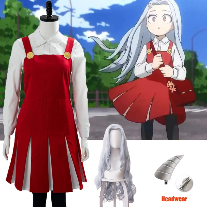 Anime Boku no My Hero Academia Season4 Eri Cosplay Costume Uniform Dress Halloween Wig socks |