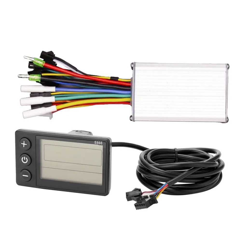 Electric Bicycle LCD Display Controller Kit 350W 24-48V LCD Ebike Conversion
