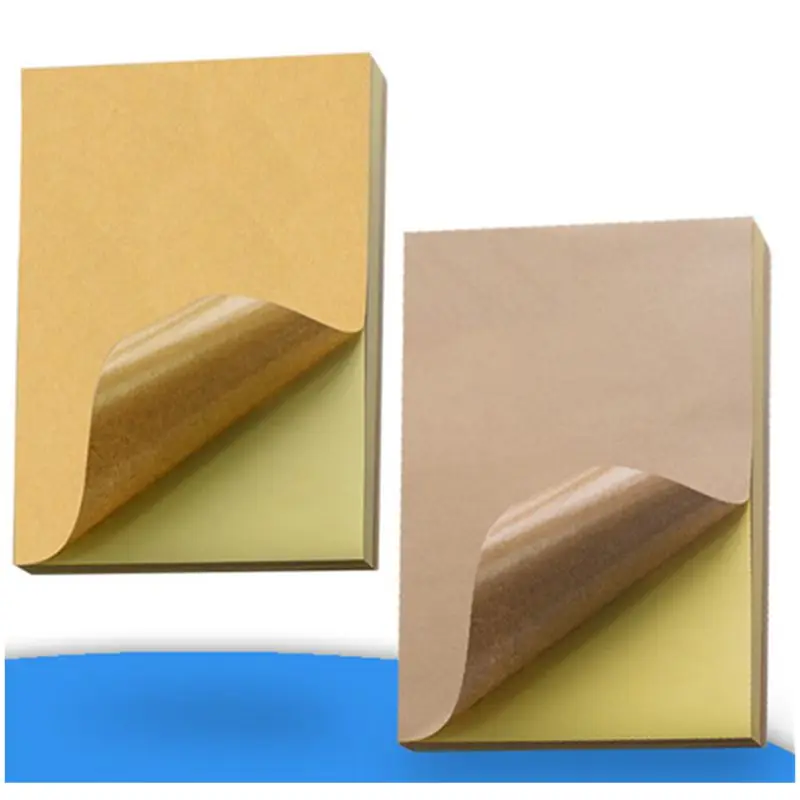 Autoadesivas da Impressão do Laser do Inkjet do Papel de Embalagem de 50 Etiquetas Pces Brown de 50 a4 2 Cheap Adesivos