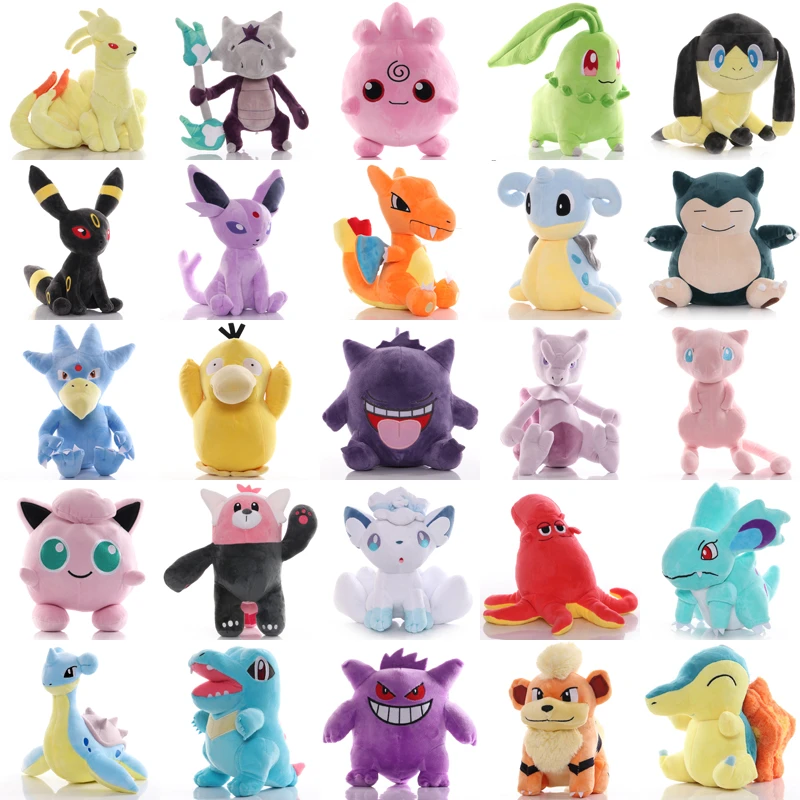 1pcs 25 40cm Takara Tomy Anime Pokemon Pikachu Eevee Mewtwo Totodile Plush Doll Soft Stuffed Peluche Plush Toy Gift For Children Stuffed Plush Animals Aliexpress