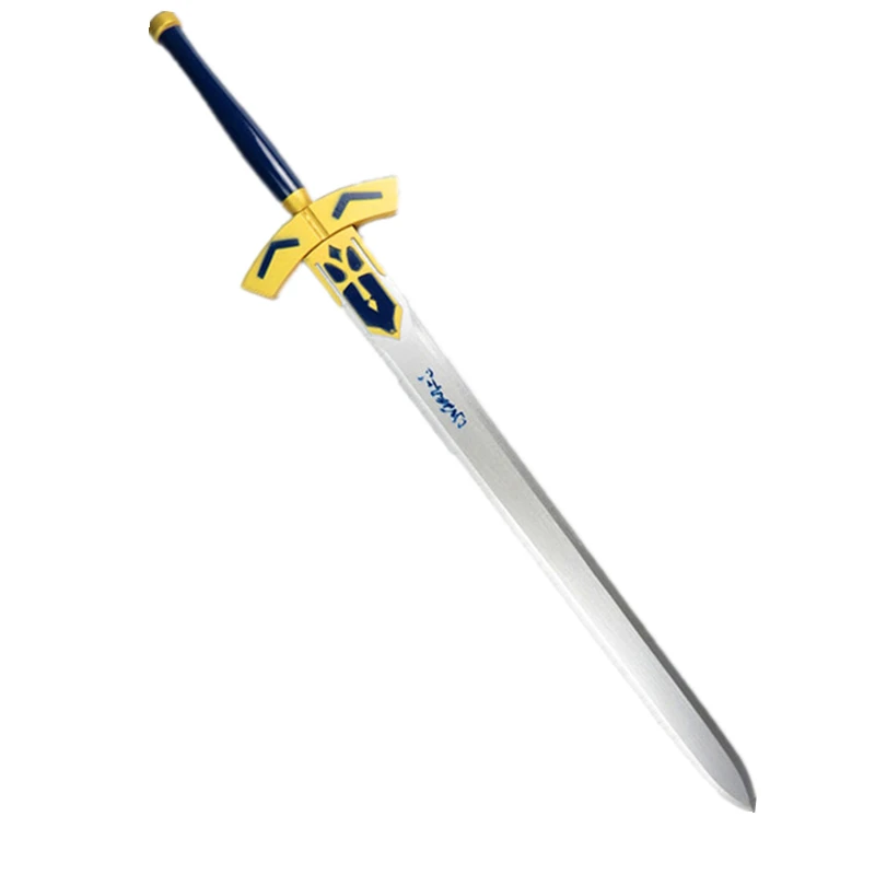 Меч Fate Stay Night, меч Arthur Pendragon, черный, белый, Excalibur, стальной, для косплея, опора, деревянное оружие, 114 см