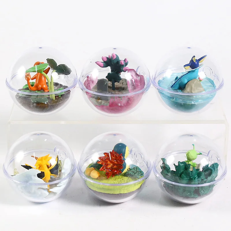 Аниме Монстры Террариум Коллекция Рисунок набор Vol.1 ~ 5 Bulbasaur Lapras Eevee Umbreon Charmander Gengar Snorlax Zapdos Totodile