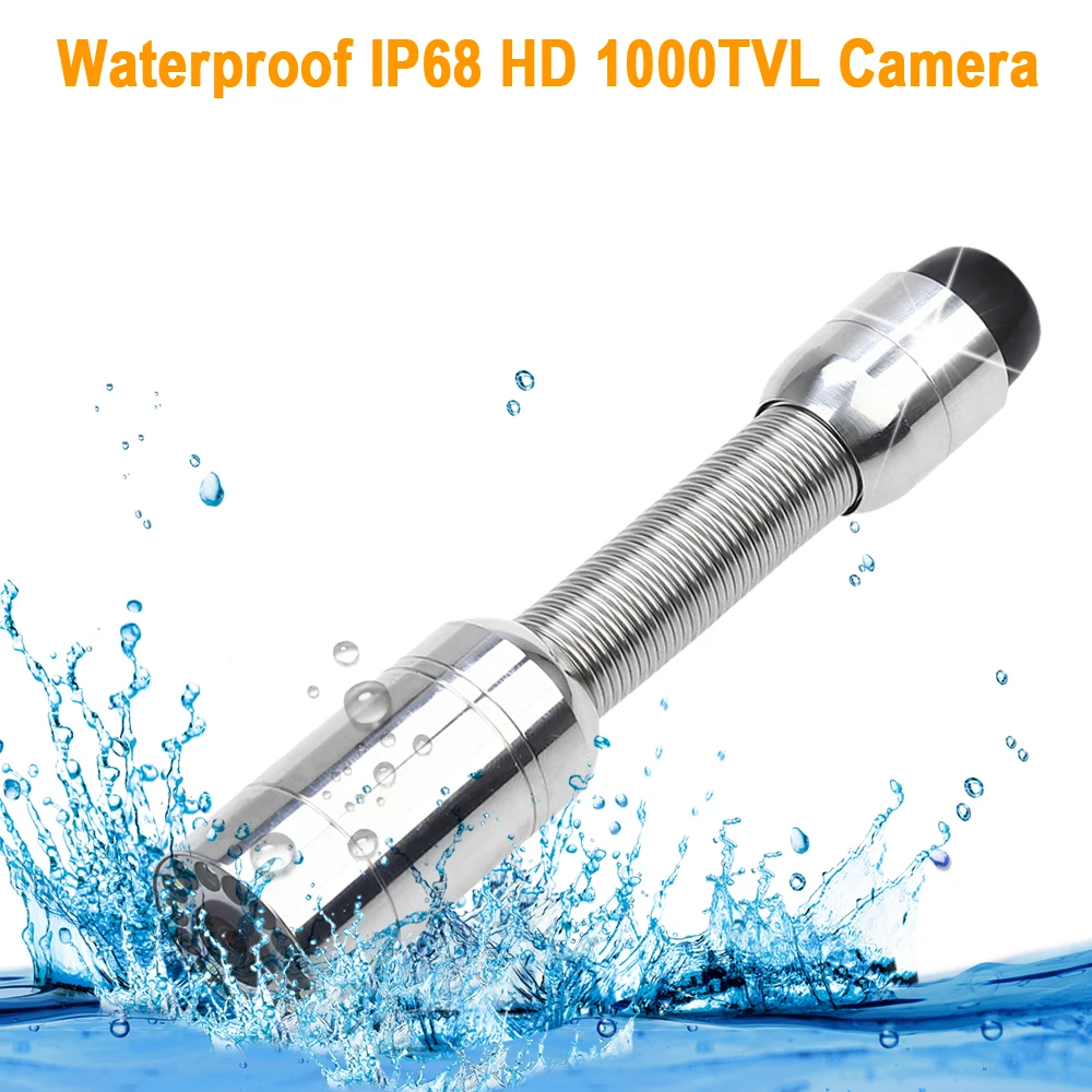 

23mm Waterproof IP 68 HD 1000 TVL Stainless Steel Industrial Pipeline Sewer Endoscope Camera Head Used For Pipe Inspection