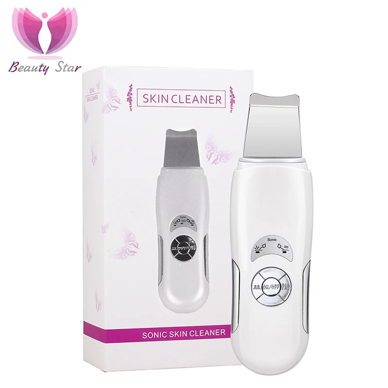 Home Use Ultrasonic Skin Scrubber Face Cleaner Deep Face Cleaning Pore Peeling Blackhead Removal Ultrasonic Skin Scrubber