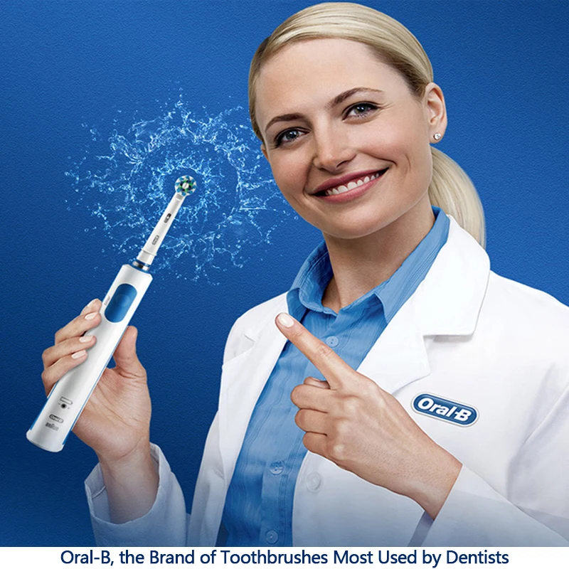 Oral-B Pro600 Plus 충전식 전동 칫솔 회전 3D 교체 가능 크로스액션 전동 칫솔 헤드 Oral B 노즐