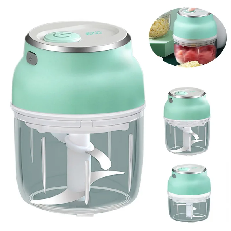 

Garlic Grater Electric Food Garlic Vegetable Chopper Grinder Crusher Press For Nut Meat Fruit Onion Multi-function Process