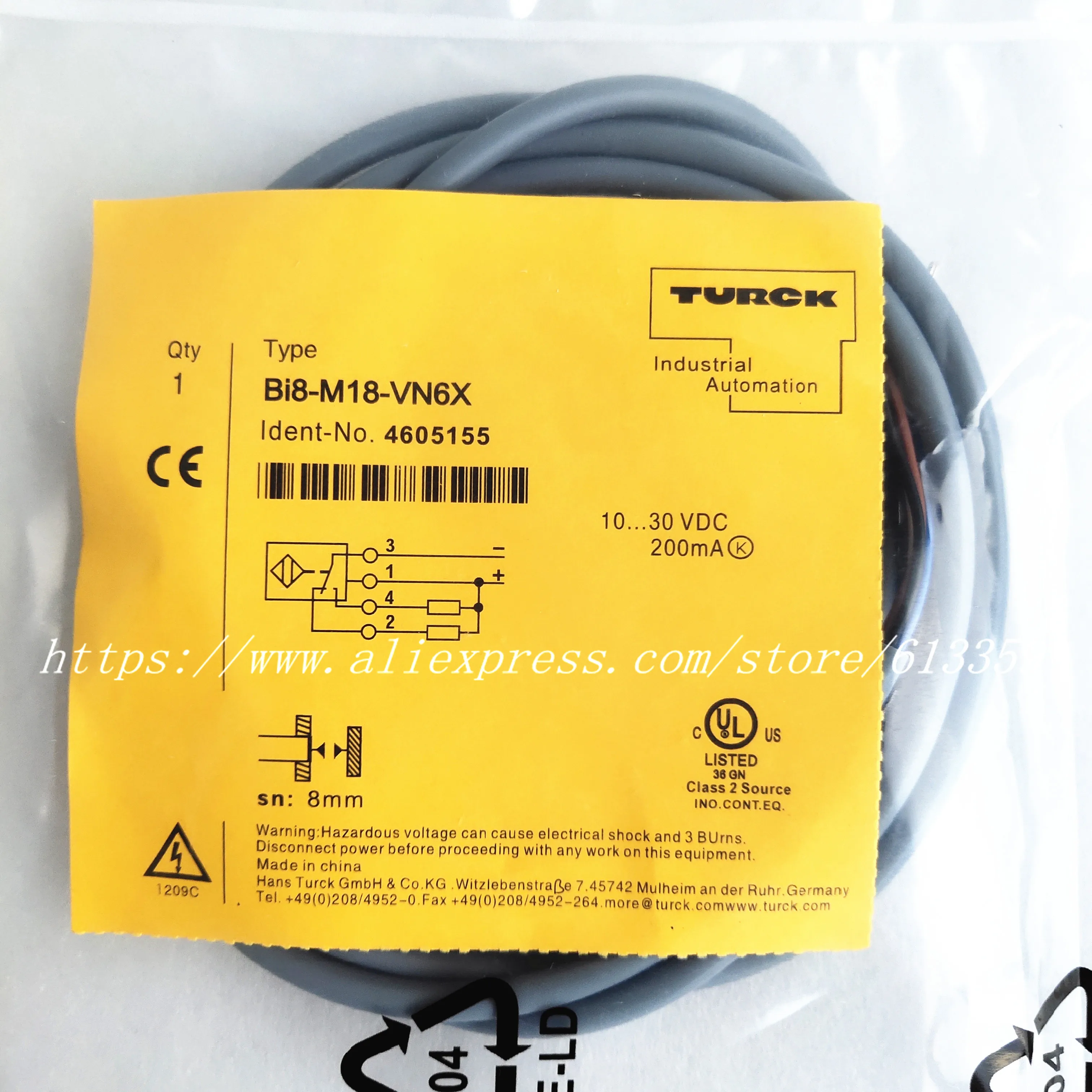 NI8-M18-AD4X-H1141 1PC NEW Turck Proximity Sensor 