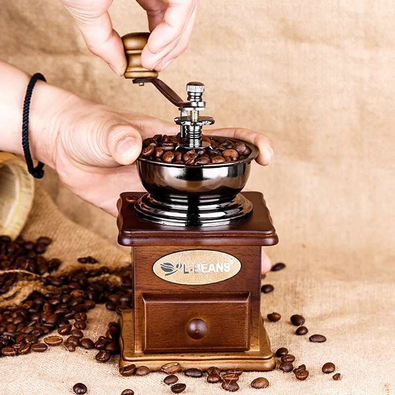

L-BEANS Manually Operated Coffee Grinder Manual Grinding Machines Coffee Beans Disintegrator Portable Coffee Grinder