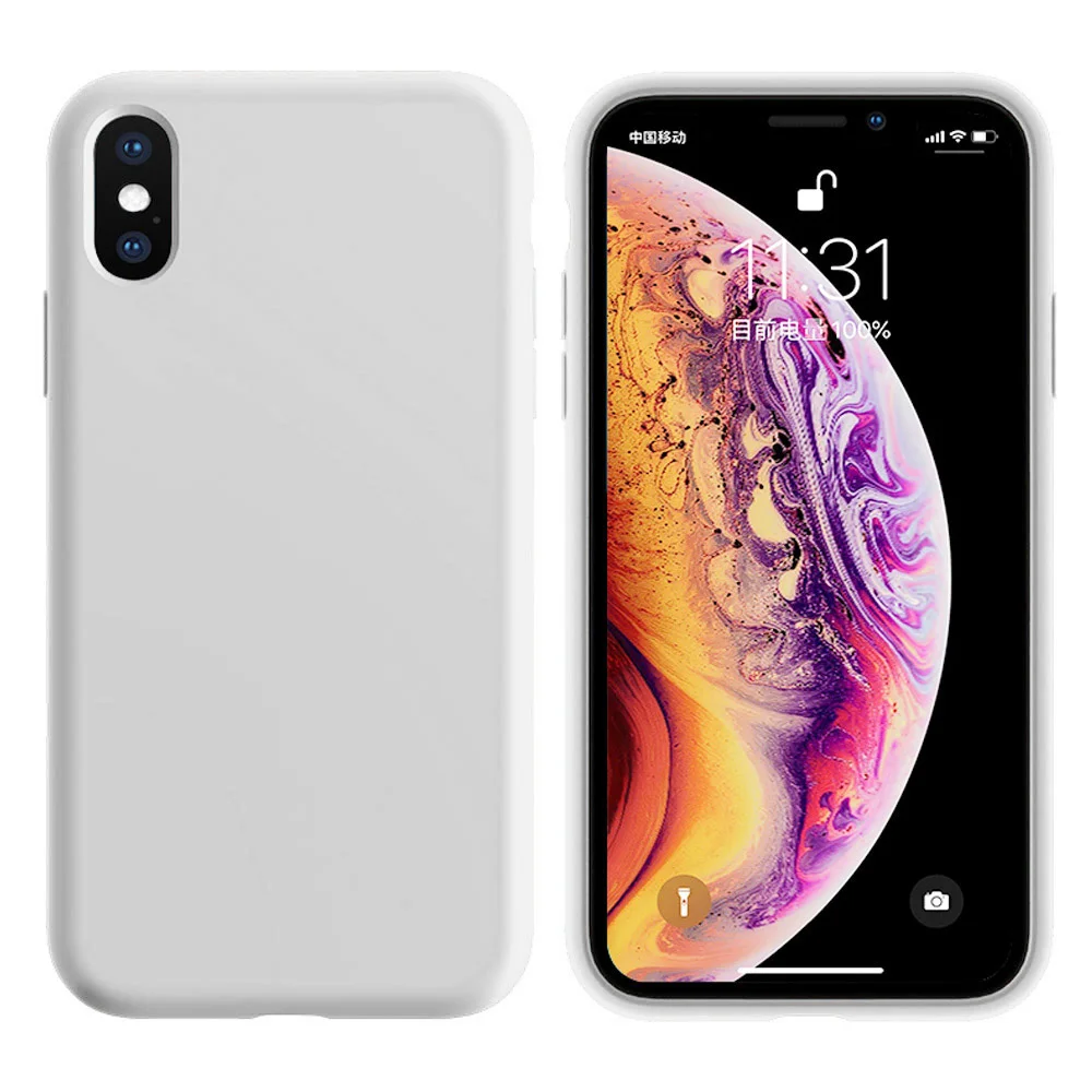 White Силиконовый чехол для iPhone 11 Pro Max 11 Pro, высококачественный Официальный чехол для iPhone 7 8 Plus X XR XS Max 6 6 S, чехол EEMIA - Цвет: White