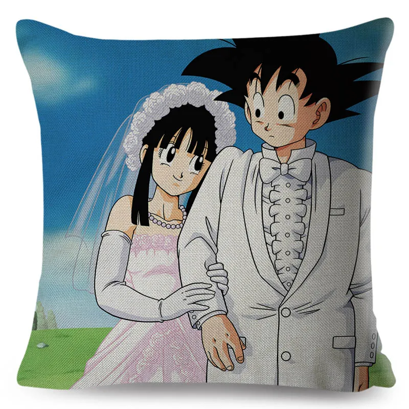 Классический Аниме Dragon Ball логотип Наволочка для дивана мультяшное украшение для дома Сон Гоку льняная наволочка 45*45 см наволочка - Цвет: 12