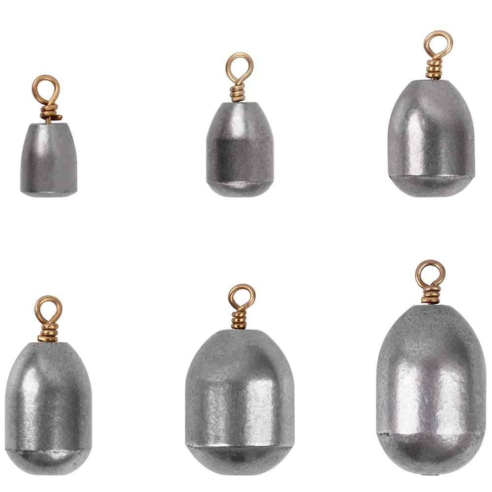 24pcs/lot Drop Shot Fishing Sinker Casting Weight Iron Alloy Worm Jig