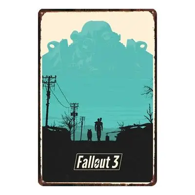 Fallout металлический знак потертый шик Винтажный стиль настенный Бар Кафе Магазин домашнее Искусство ремесло Ретро Украшение Металлическая живопись жестяная вывеска настенная
