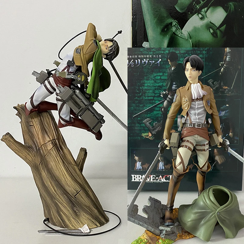 Brave Act Anime Attack On Titan Kotobukiya Levi Ackerman Pvc Action Figure Model Toy Gift 22cm Action Figures Aliexpress