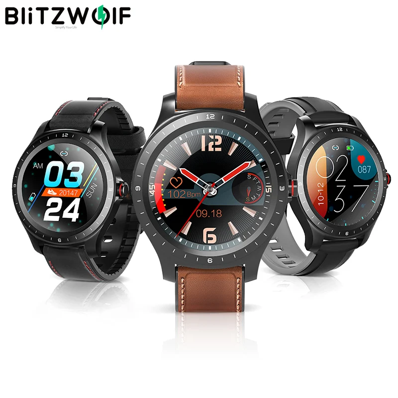 [Bluetooth 5 0] BlitzWolf BW HL2 Смарт часы 1 3 'Полный Круглый сенсорный экран для сердечного