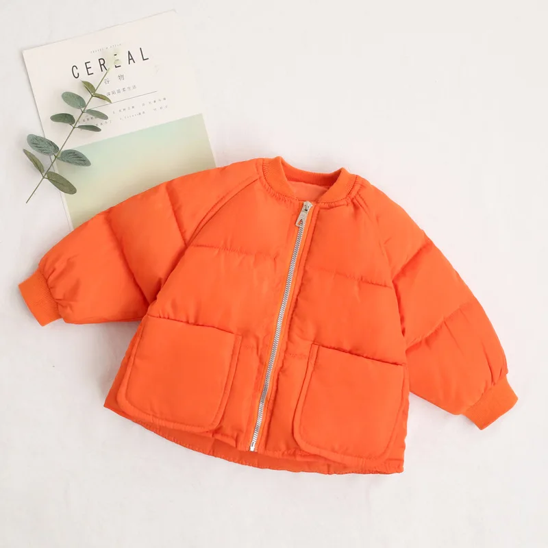 Sodawn/куртка для девочек г. Детская верхняя одежда, пальто Зимняя теплая детская одежда для маленьких мальчиков и девочек от 2 до 6 лет - Цвет: BD296 Orange