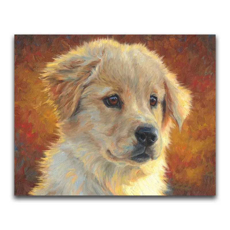 Full Square Diamond Mosaic Cartoon Puppy 5D DIY Painting Dog Round Embroidery Cross Stitch Colorful Pets | Дом и сад
