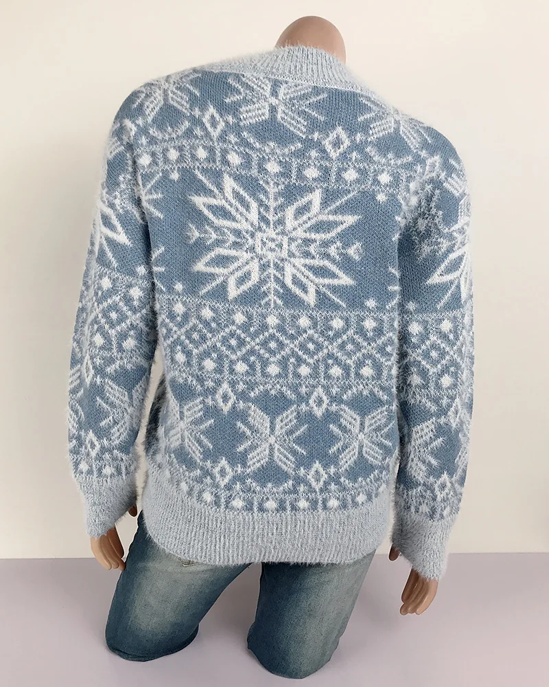 Женский Рождественский свитер, топы с длинными рукавами, пуловер с принтом, праздничная одежда, зимний женский свитер