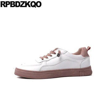 

trainers sneakers designer flats ladies 2019 spring autumn round toe lace up white chinese cheap shoes china rubber sole women