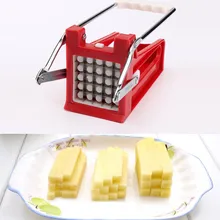 French Fries Cutters Potato Chips Strip Cutting Machine Maker Slicer Chopper 2 Blades Kitchen Gadgets Stainless Steel