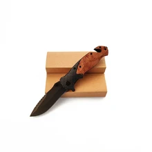 Starship – couteau militaire tactique de chasse à manche en bois X50, à vendre