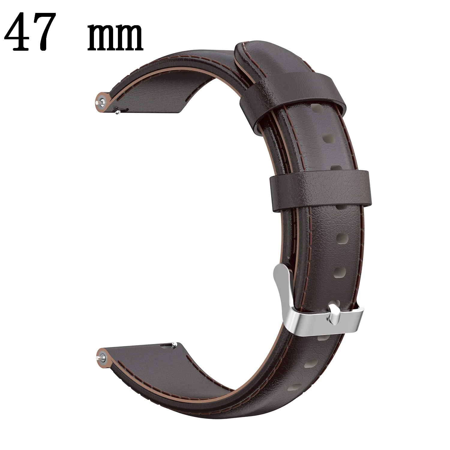 Натуральная масло воск кожаный ремешок Смарт часы заменить для Huami Amazfit GTR 42 мм 47 мм ремешок браслет Wtachband - Цвет: 47mm Coffee