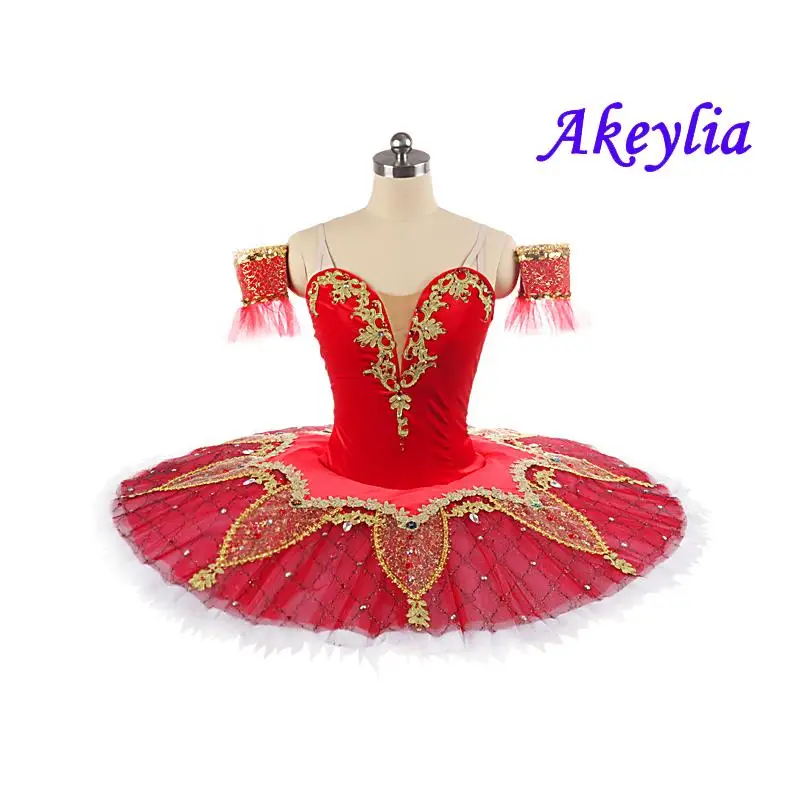 Paquita Professional tutu pancake for girls competition Ballet tutu La Esmeralda women performance tutus stage velvet Peacock