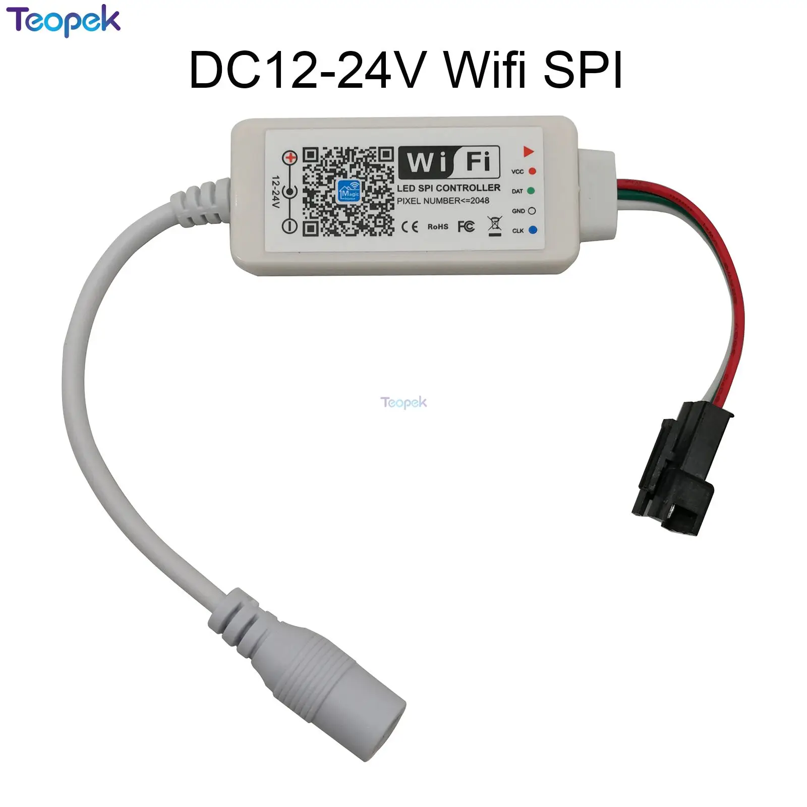 WiFi Pixel 12-24V Magic Home Беспроводной Wi-Fi контроллер, RGB/RGBW IR RF светодиодный контроллер для WS2811 WS2812B Пиксельная Светодиодная лента DC5V 12 в 24 В - Цвет: WiFi Pixel 12-24V